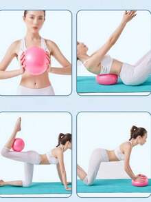 11套瑜伽和普拉提锻炼套装 - 家用女性健身器材 - 包括臀部阻力带拉伸器、迷你普拉提瑜伽球、瑜伽袜、拉伸带、力量训练片、瑜伽护膝垫。适合在家锻炼腿部、手臂和大腿等部位。 - 彩色 - 查看 4