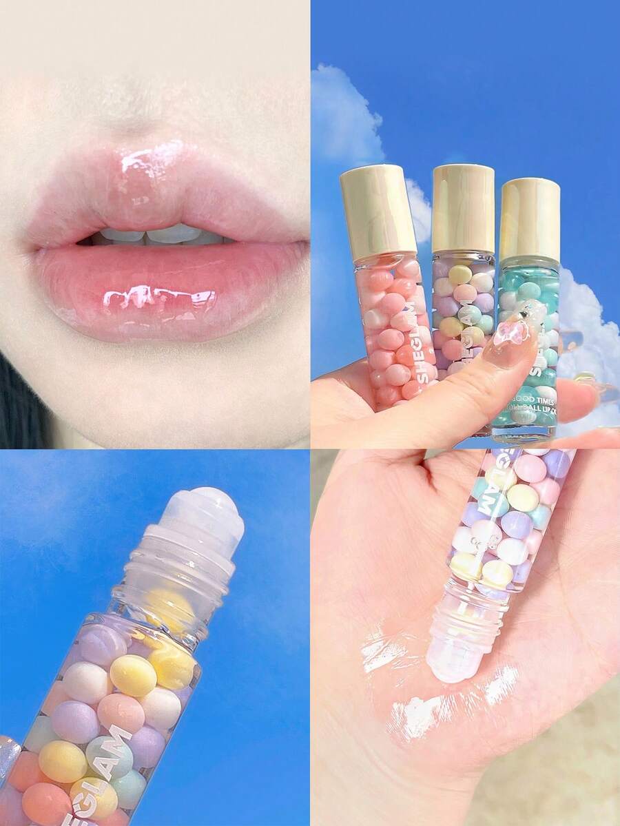 SHEGLAM Good Times 滾珠唇油-生活是派對 透明豐唇護理 高光澤效果 不粘膩睡眠面膜 保濕滾珠塗抹器 Li Makeup 夏日氛圍唇彩 品牌 美容 化妝 化妝品 適合女性與女孩 完美搭配冬季 Y2K 時尚 流行 生日禮物 假期 派對準備就緒 最佳顏色 - Life's a Party - 查看 1