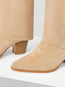 MOTF CUCCOO VINTAGE EMBROIDERED WESTERN KNEE-HIGH BOOTS FOR CHRISTMAS - Apricot - View 6