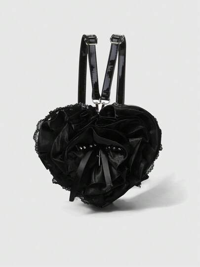 Goth Zaino da donna in stile punk, preppy e Y2K, con borchie, adatto per la scuola