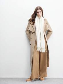 CUCCOO BIZCHIC 女士时尚金色锁扣装饰保暖内衬休闲穆勒拖鞋 - 棕色 - 查看 6