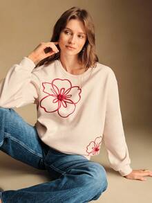 Écloséra Casual Everyday Women's Sweatshirt, New Autumn And Winter Style, Round Neck Women's Sweatshirt, Loose And Slimming Women's Sweatshirt, Heat Transfer Printed Women's Sweatshirt, Christmas Pullover Sweatshirt, New Year's Women's Sweatshirt - Multicolor - View 1