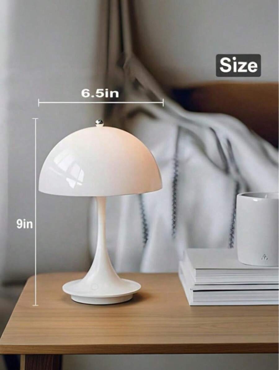 1PC Small Bud Shaped Desk Lamp, Rechargeable, Long-Lasting Battery, Portable, Nordic Modern, Minimalist Style, Suitable For Living Room/Bedroom Bedside/Indoor Atmosphere Decoration Desk Lamp LED Table Lamp - 均碼 - 查看 1