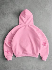 PAVTROS Manfinity Streetrush Sudadera con capucha bordada Brooklyn de estilo callejero popular para hombres, adecuada para festivales de música al aire libre, discotecas, bares, regalo para novio/esposo, regalo de aniversario, negro, ropa de calle, chándal, cálido invierno, Navidad