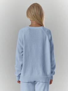 MUSERA Oversized Rundhalsausschnitt Weicher Strick Pullover Top Nur Herbst Gemütlich Niedlich Lässig Kaffee Club Winter Weihnachten Elegant Abendparty Neujahr