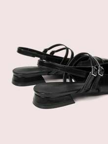 CUCCOO DOLLMOD Women's Black Mary Jane Flats, Simple Design With Ankle Strap, Suitable For Commuting, Dating, Gatherings, Parties, Holidays And Vacations For Christmas - Black - View 8