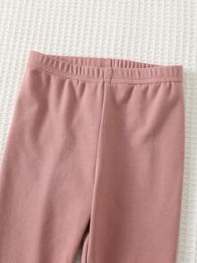 Cozy Pixies 2pcs Baby Girl Leopard Print Bow Knit Soft Crew Neck Long Sleeve Sweatshirt And Elastic Waist Pants Set, Thermal Lined Warm Sweatsuit, Leopard Print Sweatshirt Toddler Cute Outfit Cheetah Outfit Baby Baby Leopard Outfit Tt Graphic Toddler Cute Outfit Baby Casual Outfit Tt Graphic Toddler Outfit - Black - View 7