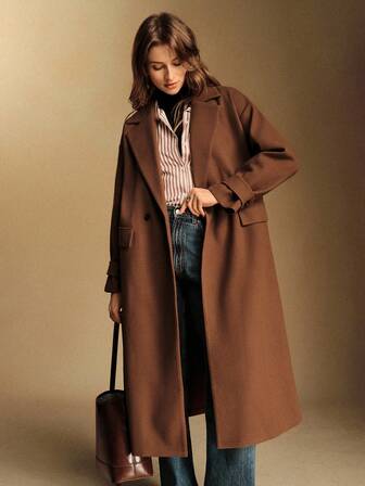 Écloséra Trendig avslappnad vinterjacka med löst slag och lång ärm