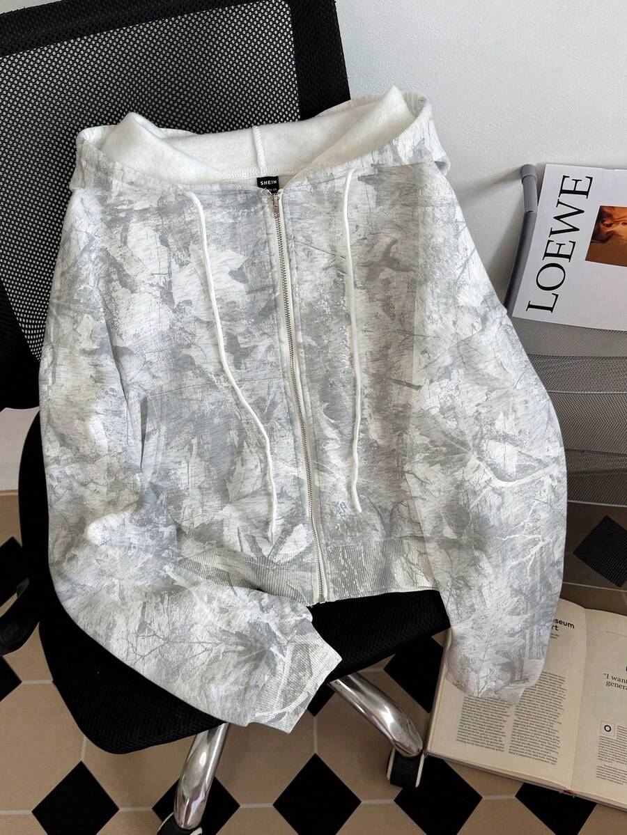 INAWLY Women's Casual & Fashionable Hooded Sweatshirt, Suitable For Daily Wear, Graduation, Back To School, Teacher, Fall - Grey - View 1