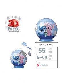 Ravensburger STITCH - 3 54 Piece Jigsaw Puzzle Age 6 Years+ 74023 - Multifärgad - Visa 3