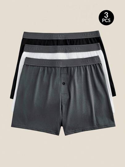 Snug Zone Men's Letter Waistband Button Casual Harem Pants,3 Pcs