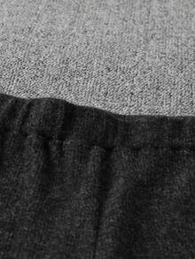 Franclia Women's Elegant Minimalist V-Neck Long Sleeve Ruffle Hem Fitted T-Shirt And High Waist Casual Flare Leg Knit Pants 2 Piece Set, Slimming - Black - View 3