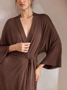 Ocili 休闲超柔软华夫格针织睡袍，混纺面料，丝滑柔顺，可搭配任何基础款上衣，冬季必备