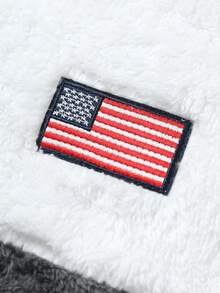 Manfinity Homme Áo khoác nỉ có mũ kéo khóa thêu cờ Mỹ dành cho nam mùa Thu/Đông, áo nỉ phong cách đường phố, áo nỉ có mũ kéo khóa cho nam, áo hoodie, áo hoodie casual có mũ kéo khóa, phong cách cổ điển, thích hợp cho sinh hoạt hàng ngày, những chuyến đi cuối tuần, hoạt động ngoài trời, du lịch, môi trường làm việc thoải mái hoặc các dịp bán trang trọng, quà tặng cho bạn trai/chồng, quà kỷ niệm, quà Giáng sinh, áo dài tay. - Nhiều màu - Xem 5