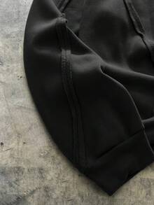 AXEPEAK Sudadera casual de cuello redondo de manga larga con estampado geométrico para hombre - Negro - Ver 4