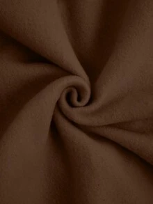 Manfinity EMRG Men's Casual Angel Letter Print Long Sleeve Hoodie Sweatshirt, Autumn/Winter Street Wear Brown Hoodie, Thermal Lined - Coffee Brown - View 5