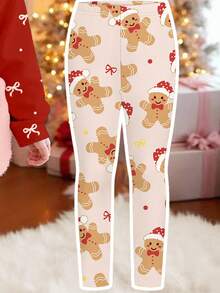 SHEIN 圣诞姜饼蝴蝶结图案卫衣，休闲舒适宽松厚实柔软圆领长袖连帽衫，适合秋季日常穿着、圣诞派对、街头风格、家居