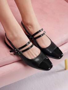 CUCCOO DOLLMOD Women's Black Mary Jane Flats, Simple Design With Ankle Strap, Suitable For Commuting, Dating, Gatherings, Parties, Holidays And Vacations For Christmas - Black - View 6