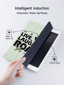 THE POWERPUFF GIRLS X SHEIN 1个可爱卡通毛茛图案简约透明软硅胶保护套，防摔，带折叠支架，是送给女孩和学生的完美礼物。兼容iPad 10代/iPad 7/8/9代（10.2英寸）/iPad Air 5/Air 4（10.9英寸），兼容三星Galaxy Tab S6 Lite（10.4英寸）。 - 彩色 - 查看 9