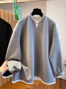 Resyla 女士休闲宽松落肩卫衣