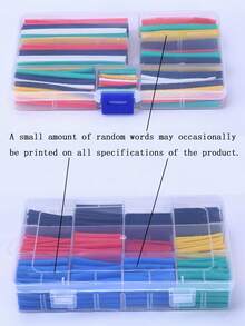 127/140/164/280/328/530/560/800件装 黑红双色2:1热缩管套装，适用于各种管道、电缆网、线缆管理和绝缘保护 - 彩色 - 查看 7