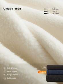 GLOWMODE 舒适厚实摇粒绒柔软保暖宽松弹力下摆夹克带多个口袋日常休闲冬季