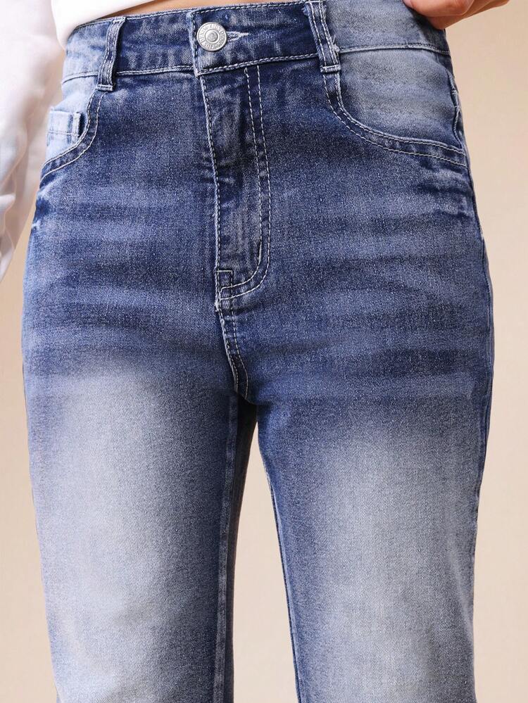Flared Gradient Wash Denim Jeans