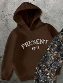 Sparklyn Bộ 2 quần in họa tiết rằn ri đường phố, áo hoodie thời trang thường ngày, áo nỉ và quần nỉ thể thao cho bé trai tuổi teen - Nhiều màu - Xem 5