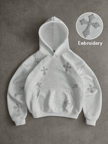 Áo hoodie nam PAVTROS Manfinity Streetrush giữ nhiệt, kiểu dáng đường phố, phù hợp với INS, thích hợp cho các lễ hội âm nhạc ngoài trời, câu lạc bộ đêm, quán bar, quà tặng cho bạn trai/chồng, quà kỷ niệm, thời trang đường phố, giữ ấm mùa đông, mùa thu, áo dài tay. - Màu Xám nhạt - Xem 3