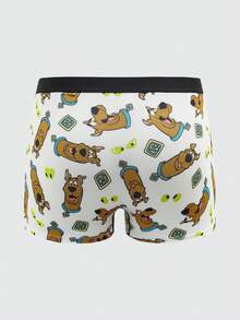 SCOOBY-DOO X SHEIN 3pcs/Pack Men's Comfortable Soft Cartoon Dog Print Trunks Graphic Boxers Men Boxers Pack Cartoon Boxers Cute Boxers Boys Underwear - Multicolor - View 6