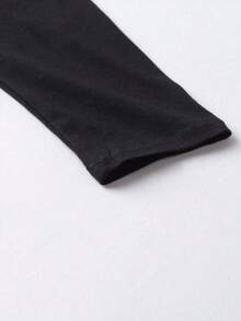 EMERY ROSE Dos piezas de camiseta de manga larga de cuello redondo de unicolor casual para mujer, adecuada para uso diario