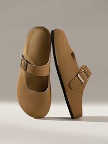 Solecia 休闲舒适百搭简约女式平底鞋 - 卡其色 - 查看 1