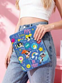 THE POWERPUFF GIRLS X SHEIN Cute And Creative Cartoon Blossom, Bubbles, Buttercup Pattern Shockproof And Fashionable Pad Case, Halloween And Christmas Gift,Compatible With Samsung Galaxy Tab S6 Lite 10.4 Inch,IPad (A16) 11th Generation 11 Inch 2025,IPad 7th/8th/9th Generation (10.2-Inch)