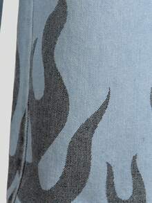 Denimly Boys' Casual Daily Urban Street Elastic Waist Zipper Pocket Distressed Design Straight Leg Denim Jeans - Blue - View 3