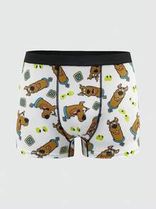 SCOOBY-DOO X SHEIN 3pcs/Pack Men's Comfortable Soft Cartoon Dog Print Trunks Graphic Boxers Men Boxers Pack Cartoon Boxers Cute Boxers Boys Underwear - Multicolor - View 10