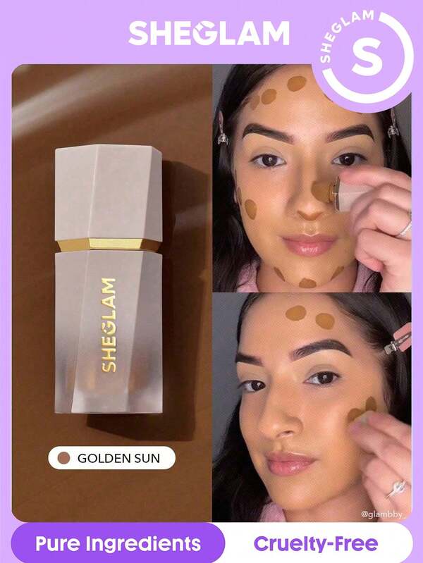 SHEGLAM Sun Beam Matte Liquid Bronzer-Golden Sun Gel Cream Contour Non-Greasy Long Lasting Highly Pigmented Natural Contour Contouring Weightless Bronzer Brown Contour & Bronzer Brand Beauty Makeup Face Paint Cosmetic For Women Girls Perfect For Fall Winter Ideal For Y2K Fancy Fashion Suitable For Birthday Christmas Present Party Ready Best Color