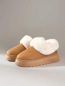 Solecia 女士厚底保暖雪地靴，休闲日常穿着