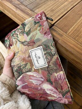 Floral Pattern Travel Makeup Bag, 1Pc Multifunctional Cosmetic Organizer Handbag Bath Shower Wallet Pouch Portable Cosmetics Brush Storage Clutch With Zipper Closure For Lipstick, Brush, Skincare, Mobile Phone, Coin, Small Items, For Home, Travel, Vacation And School Use,Makeup Bag Makeup Pouch Skincare Bag