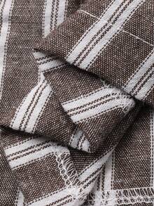 DAZY Women's Summer Striped V-Neck Sleeveless Cardigan And Straight Leg Pants 2 Pieces Casual Set