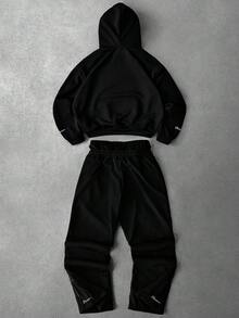 PAVTROS Manfinity Streetrush Men's Street-Style Popular INS Matching DREAM Fashion English Icon Outdoor Music Festival Nightclub Boyfriend Husband Gift Anniversary Gift Hoodie & Pants Set, Black Two Pieces Set Men, Men Joggers Set, Men Streetwear Sets, Hoodie And Pants Set Men, 2000s Style, Fall Clothes