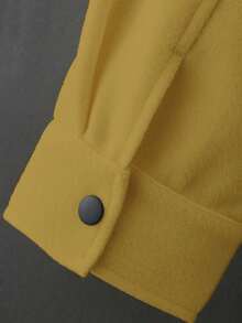 Claim Dot Men's Casual Button-Up Long Sleeve Jacket, Autumn/Winter,Men's Autumn And Winter Light Luxury Mature Casual Tweed Lapel Pocket Warm Elastic Cuffs Overcoat