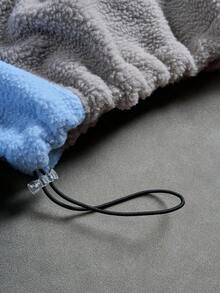 Manfinity EMRG Men's Contrast Color Patchwork Zip-Up Hooded Jacket, Autumn/Winter, Gray Zip Up, Cropped Men S Zip Up Hoodie, Shark Hoodie Jacket - Grey - View 5