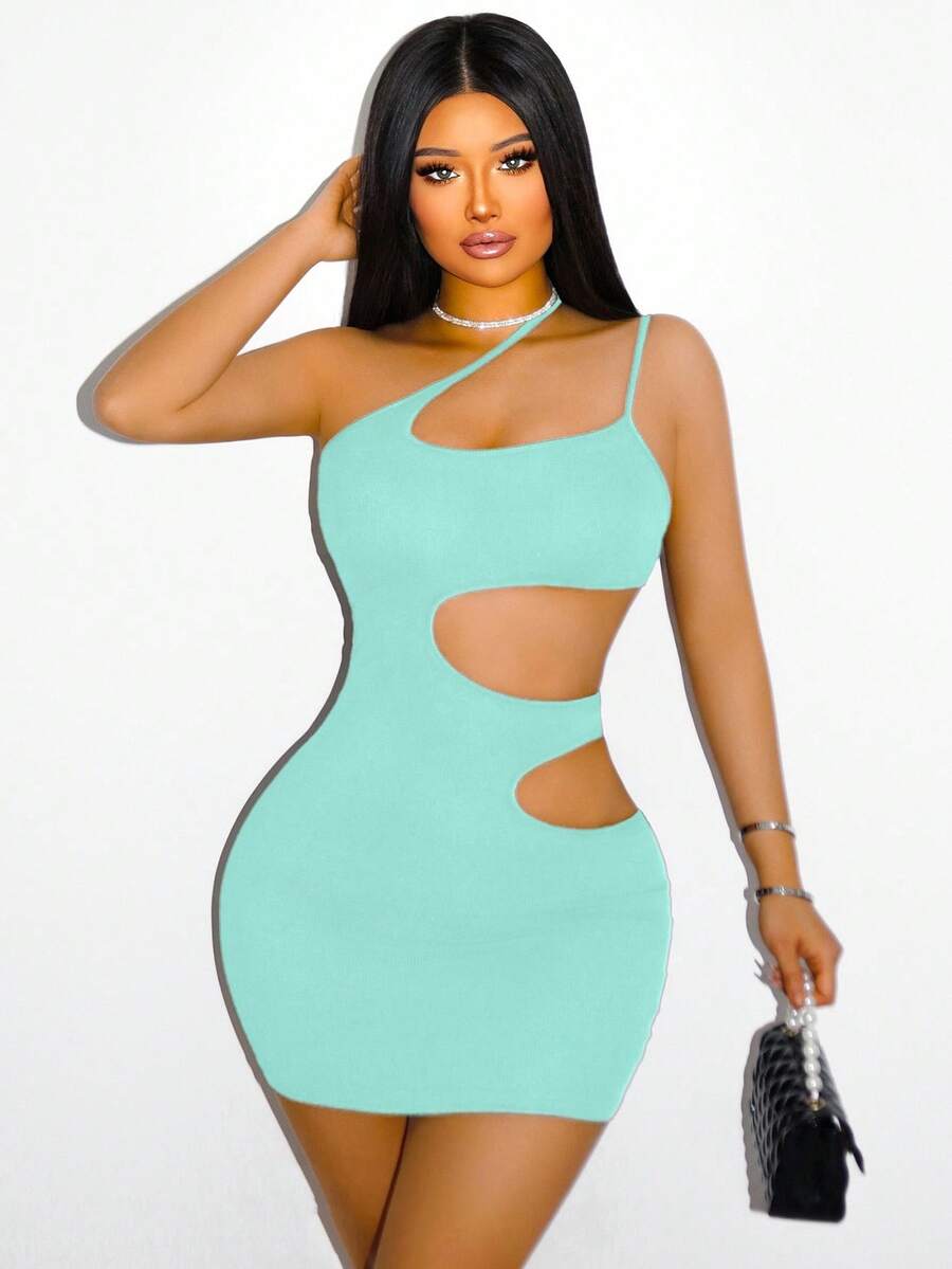 Sirith Vestido corto de mujer con espalda descubierta y tirantes finos - Celeste - Ver 1