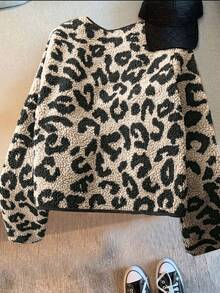 Revavyn 女士常规款豹纹外套，秋冬季保暖 - 彩色 - 查看 2