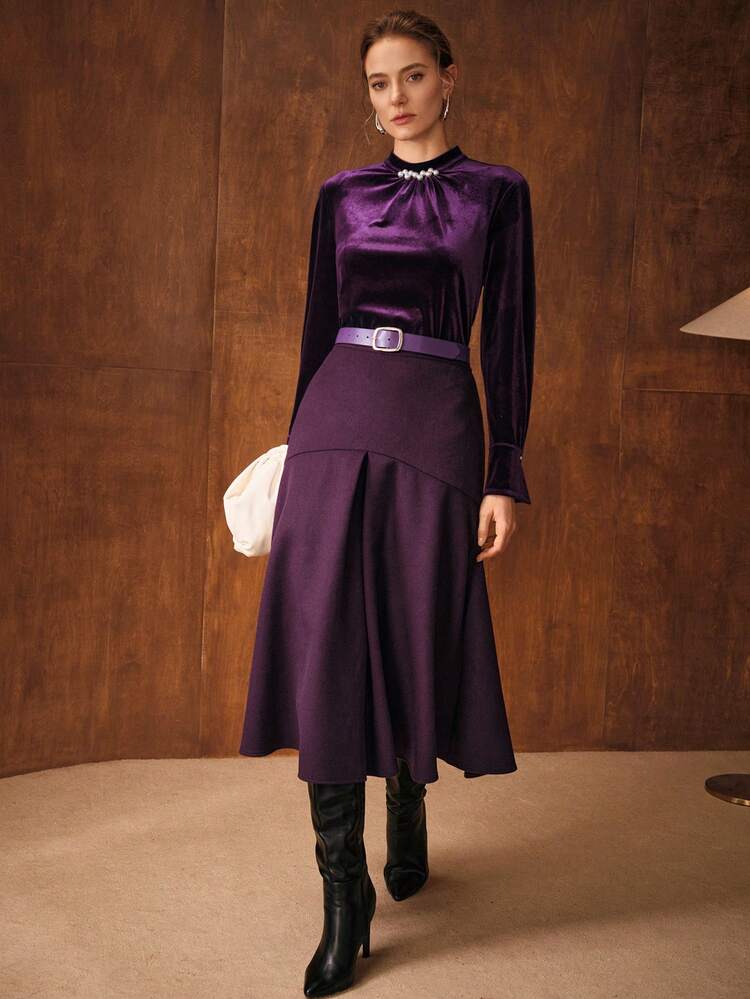 WOMEN'S WOOL A-LINE SKIRT, AUTUMN/WINTER