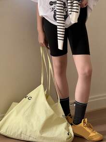 Dazy Kids 少女秋季打底裤 - 黑色 - 查看 1