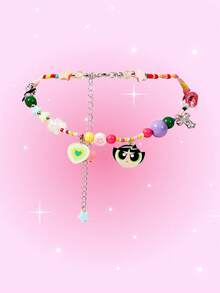 THE POWERPUFF GIRLS X SHEIN 女士串珠项链 - 彩色 - 查看 1