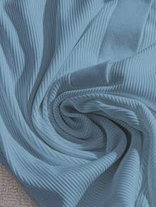 GlowEve Women's Solid Color Polo Collar Casual Ribbed Tank Top - Blue - View 4