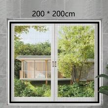 1-Pack Black Tricolor Window Screen, Rectangular Self-Adhesive Mesh With Zipper For Dustproof, Invisible Mosquito & Insect Protection, Perfect For Summer Home Use - Black - View 11