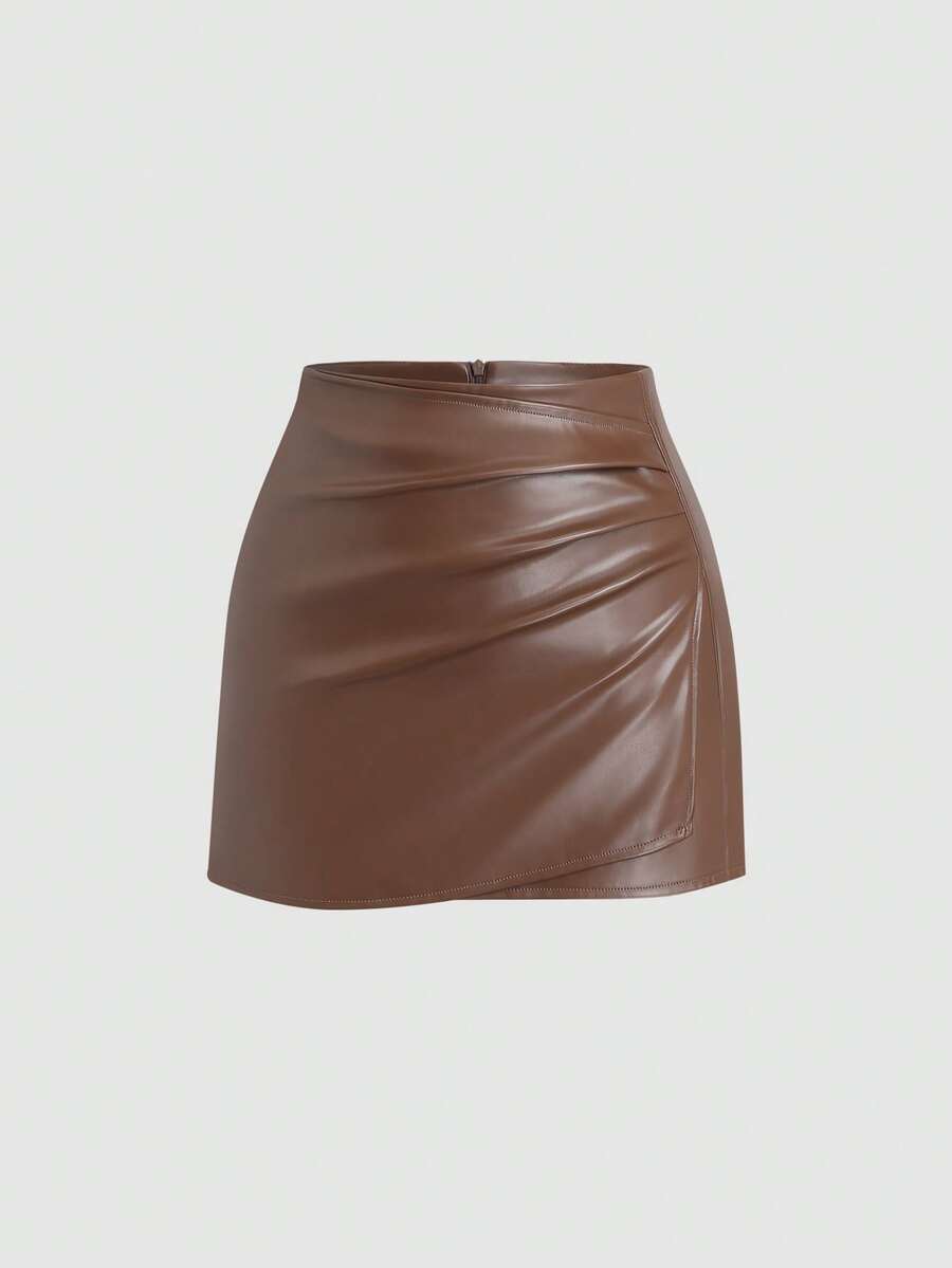 Sweetra 女士美式复古性感紧身纯色迷你裙，四季皆宜